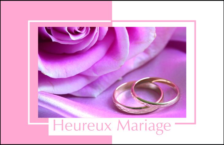 0133 - Carte double Heureux mariage
