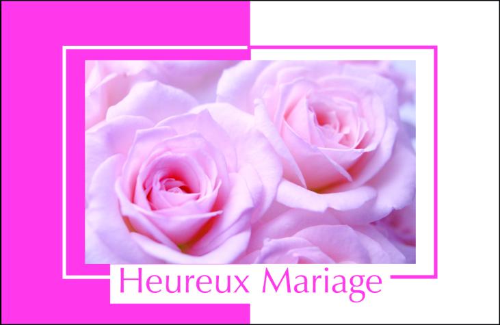 0134 - Carte double Heureux mariage