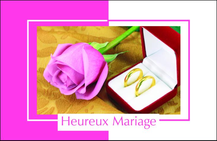 0135 - Carte double Heureux mariage