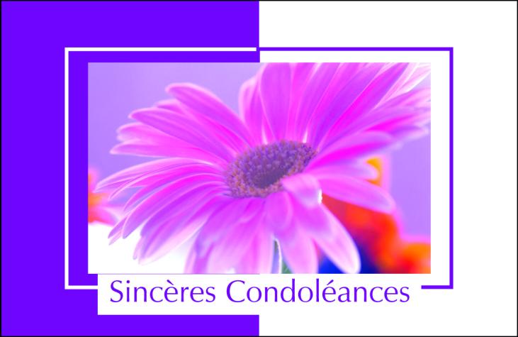 0155 - Carte double Condoléances