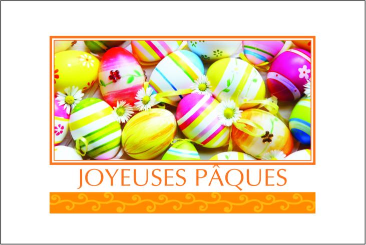 0750 - Carte simple Joyeuses Pâques