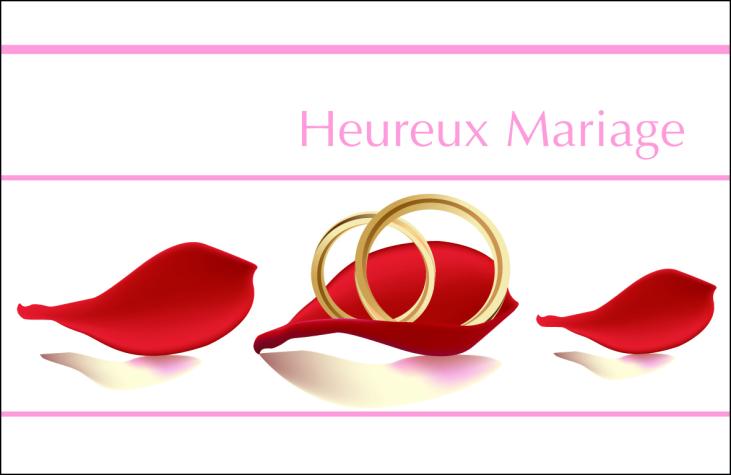 8143 - Carte double Heureux mariage
