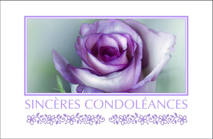 9151 - Carte simple Sincères condoléances