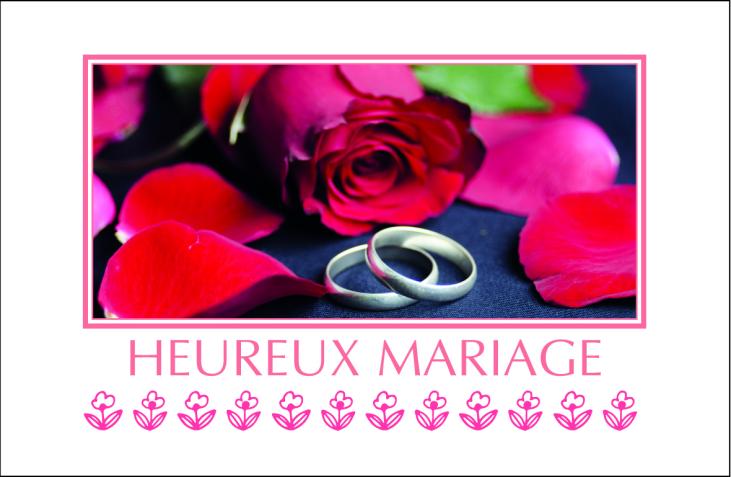 9341 - Carte simple Heureux mariage