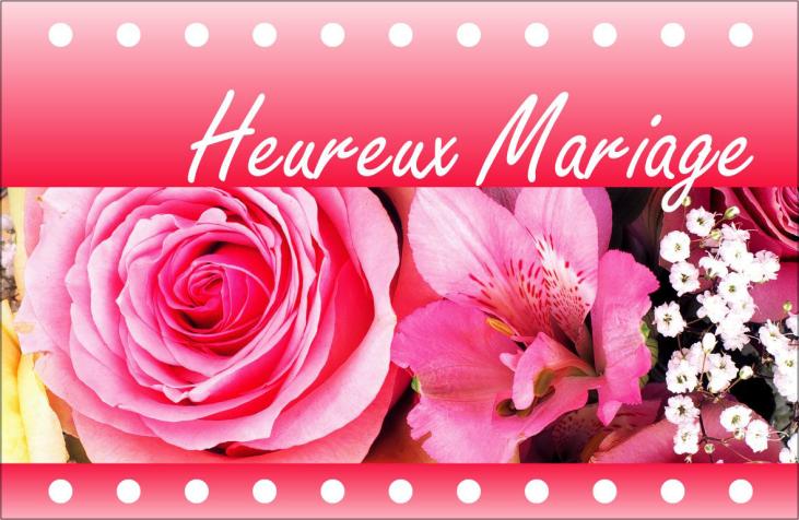 9345 - Carte simple Heureux mariage