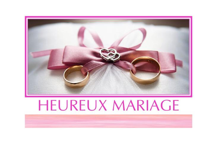 9346 - Carte simple Heureux mariage