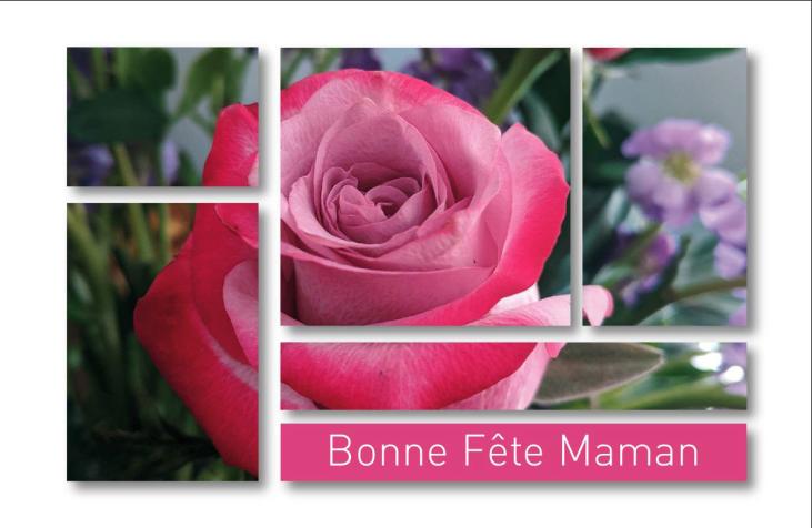 9764 - Carte simple Bonne fête Maman