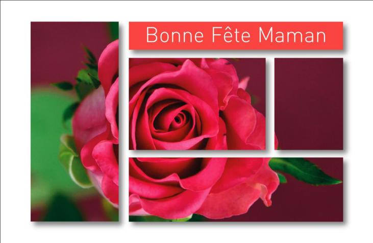 9766 - Carte simple Bonne fête Maman