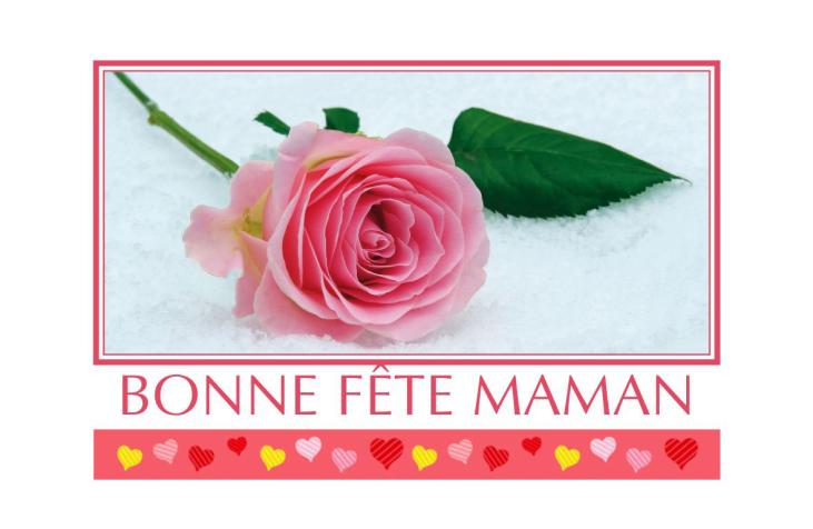 9767 - Carte simple Bonne fête Maman